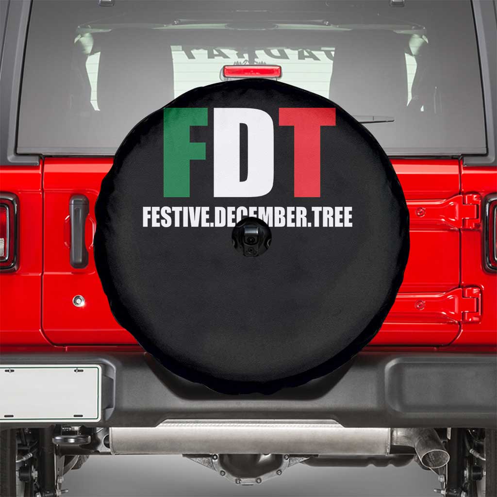 Subtle FDT Christmas Spare Tire Cover Hidden Message Funny Festive December Tree - Wonder Print Shop
