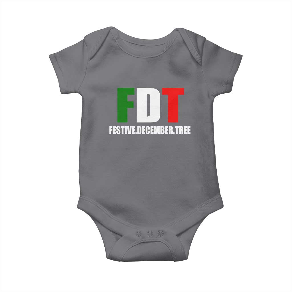 Subtle FDT Christmas Baby Onesie Hidden Message Funny Festive December Tree - Wonder Print Shop