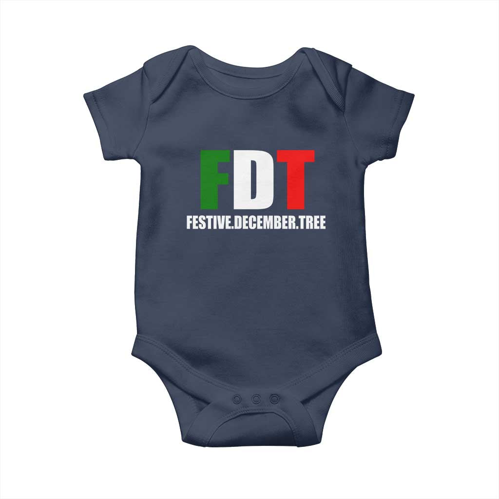 Subtle FDT Christmas Baby Onesie Hidden Message Funny Festive December Tree - Wonder Print Shop