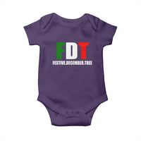 Subtle FDT Christmas Baby Onesie Hidden Message Funny Festive December Tree - Wonder Print Shop