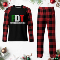 Subtle FDT Christmas Plaid Pajama Set Hidden Message Funny Festive December Tree - Wonder Print Shop