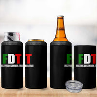 Subtle FDT Christmas 4 in 1 Can Cooler Tumbler Hidden Message Funny Festive December Tree - Wonder Print Shop