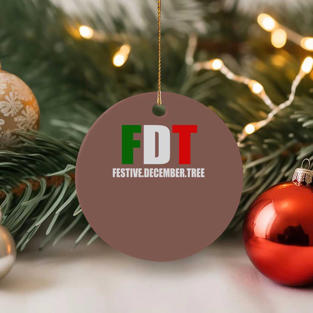 Subtle FDT Christmas Ceramic Ornament Hidden Message Funny Festive December Tree - Wonder Print Shop