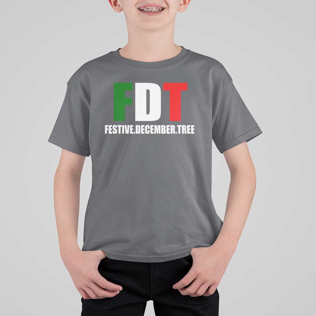 Subtle FDT Christmas T Shirt For Kid Hidden Message Funny Festive December Tree - Wonder Print Shop