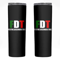 Subtle FDT Christmas Skinny Tumbler Hidden Message Funny Festive December Tree - Wonder Print Shop