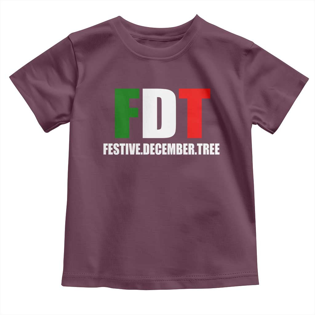 Subtle FDT Christmas Toddler T Shirt Hidden Message Funny Festive December Tree - Wonder Print Shop