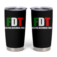 Subtle FDT Christmas Tumbler Cup Hidden Message Funny Festive December Tree - Wonder Print Shop