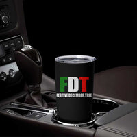 Subtle FDT Christmas Tumbler Cup Hidden Message Funny Festive December Tree - Wonder Print Shop