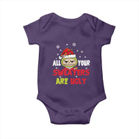 Funny Christmas Baby Onesie All Your Sweaters Are Ugly Kawaii Grinchy Bubu - Wonder Print Shop