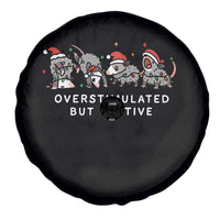 Overstimulated But Festive Possum Christmas Spare Tire Cover Funny Opossum Xmas Meme - Wonder Print Shop
