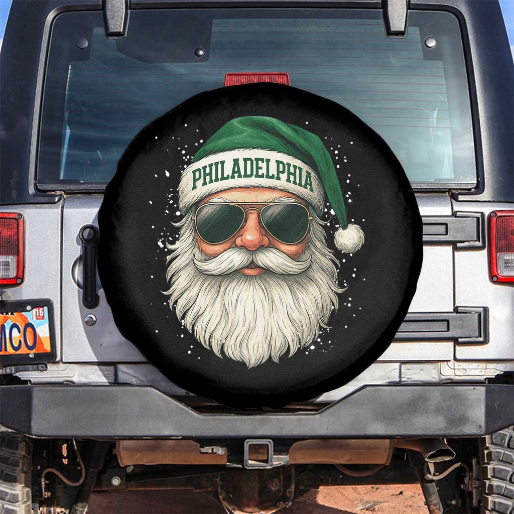 Christmas Philadelphia Fan Spare Tire Cover Funny Retro Santa Philly Lovers - Wonder Print Shop