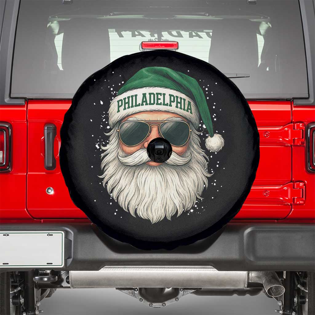 Christmas Philadelphia Fan Spare Tire Cover Funny Retro Santa Philly Lovers - Wonder Print Shop