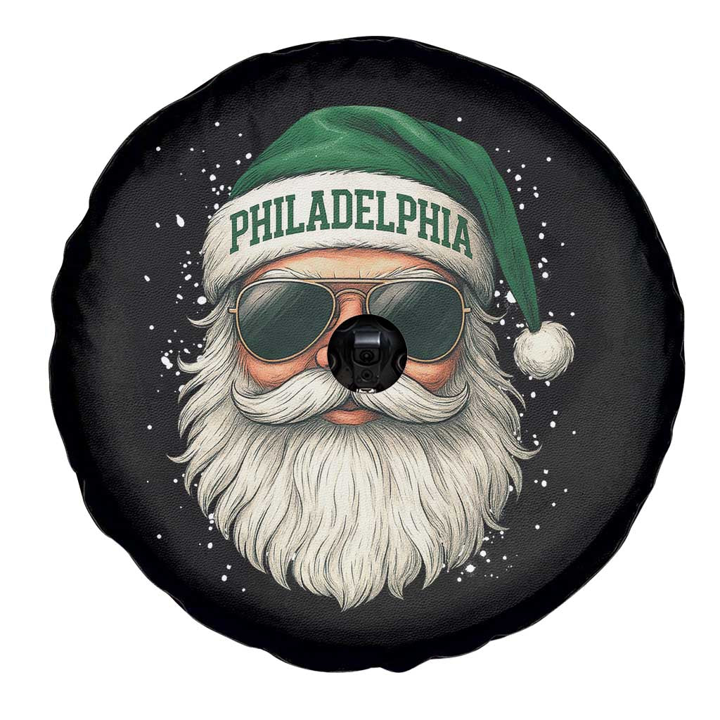 Christmas Philadelphia Fan Spare Tire Cover Funny Retro Santa Philly Lovers - Wonder Print Shop