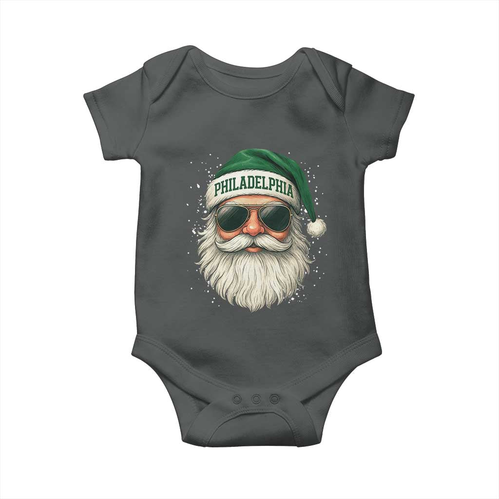 Christmas Philadelphia Fan Baby Onesie Funny Retro Santa Philly Lovers - Wonder Print Shop