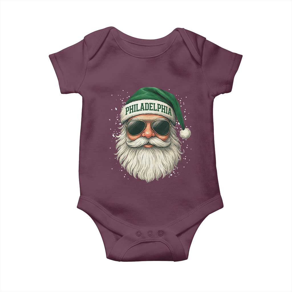 Christmas Philadelphia Fan Baby Onesie Funny Retro Santa Philly Lovers - Wonder Print Shop