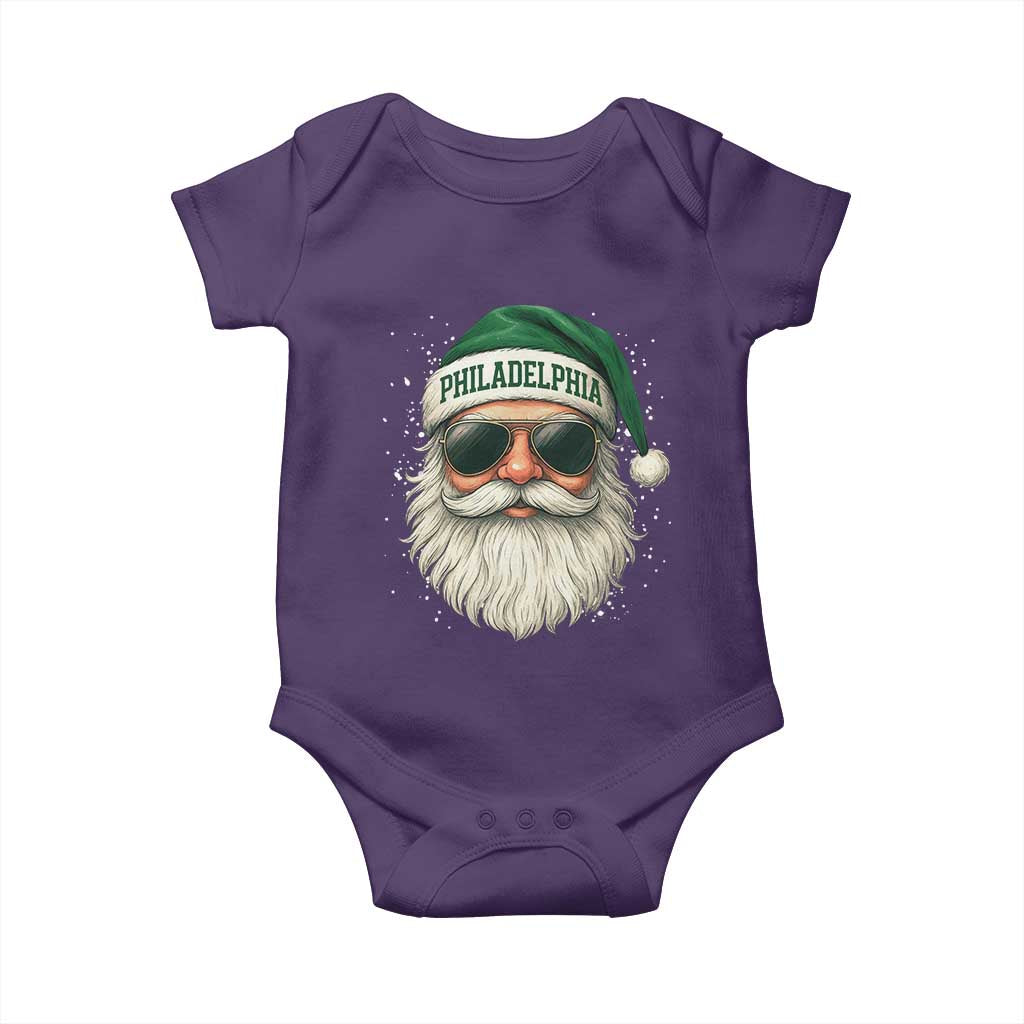 Christmas Philadelphia Fan Baby Onesie Funny Retro Santa Philly Lovers - Wonder Print Shop