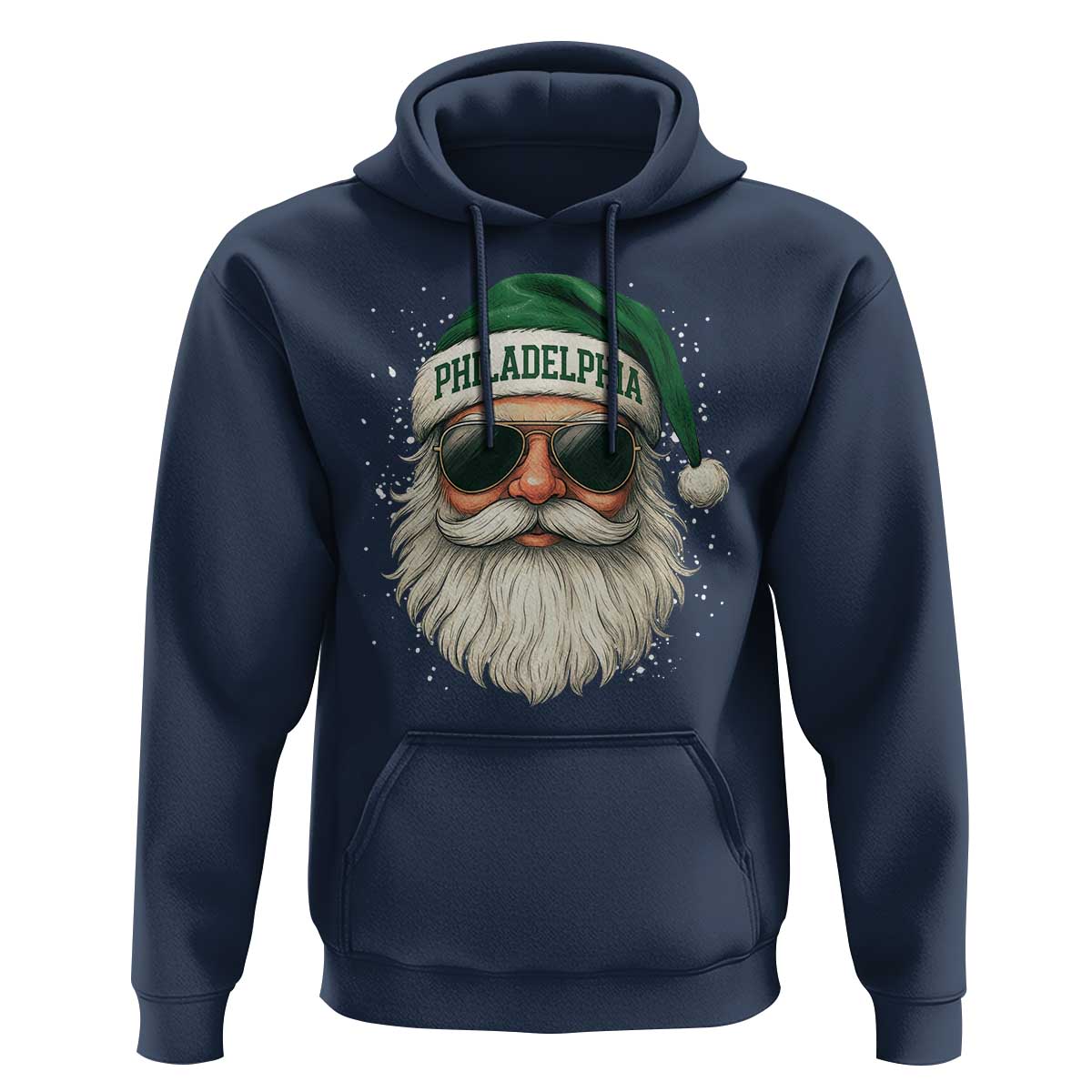 Christmas Philadelphia Fan Hoodie Funny Retro Santa Philly Lovers - Wonder Print Shop