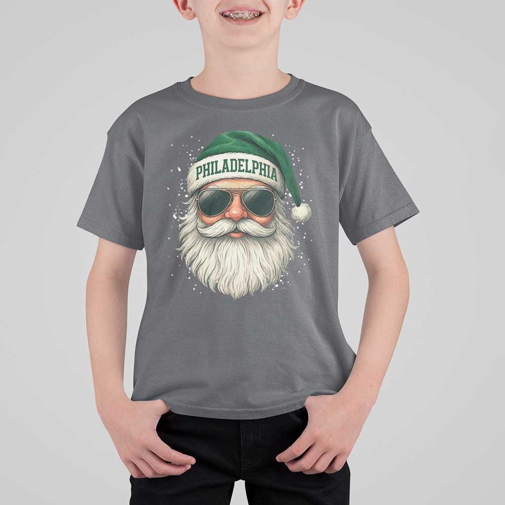 Christmas Philadelphia Fan T Shirt For Kid Funny Retro Santa Philly Lovers - Wonder Print Shop