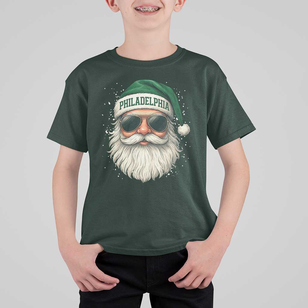 Christmas Philadelphia Fan T Shirt For Kid Funny Retro Santa Philly Lovers - Wonder Print Shop