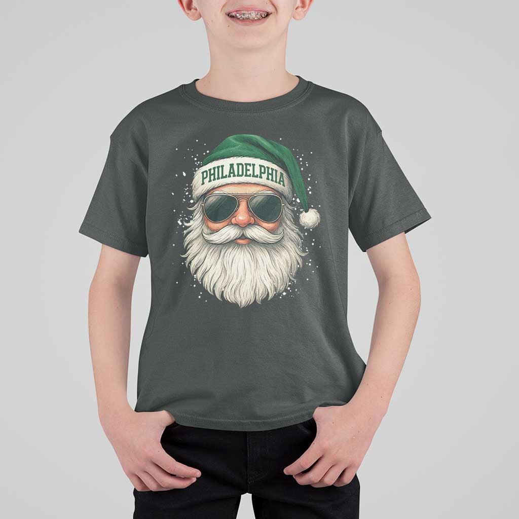 Christmas Philadelphia Fan T Shirt For Kid Funny Retro Santa Philly Lovers - Wonder Print Shop