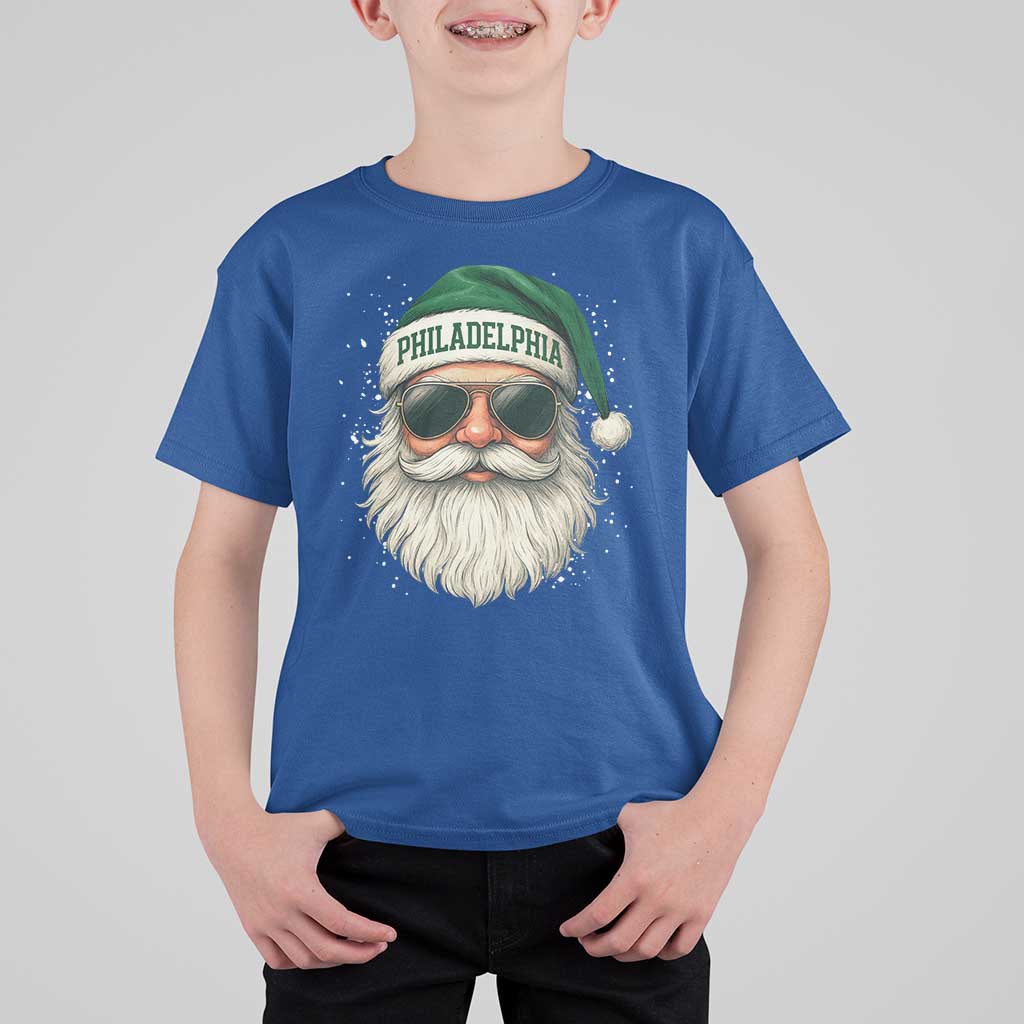 Christmas Philadelphia Fan T Shirt For Kid Funny Retro Santa Philly Lovers - Wonder Print Shop