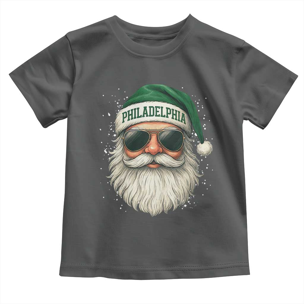 Christmas Philadelphia Fan Toddler T Shirt Funny Retro Santa Philly Lovers - Wonder Print Shop