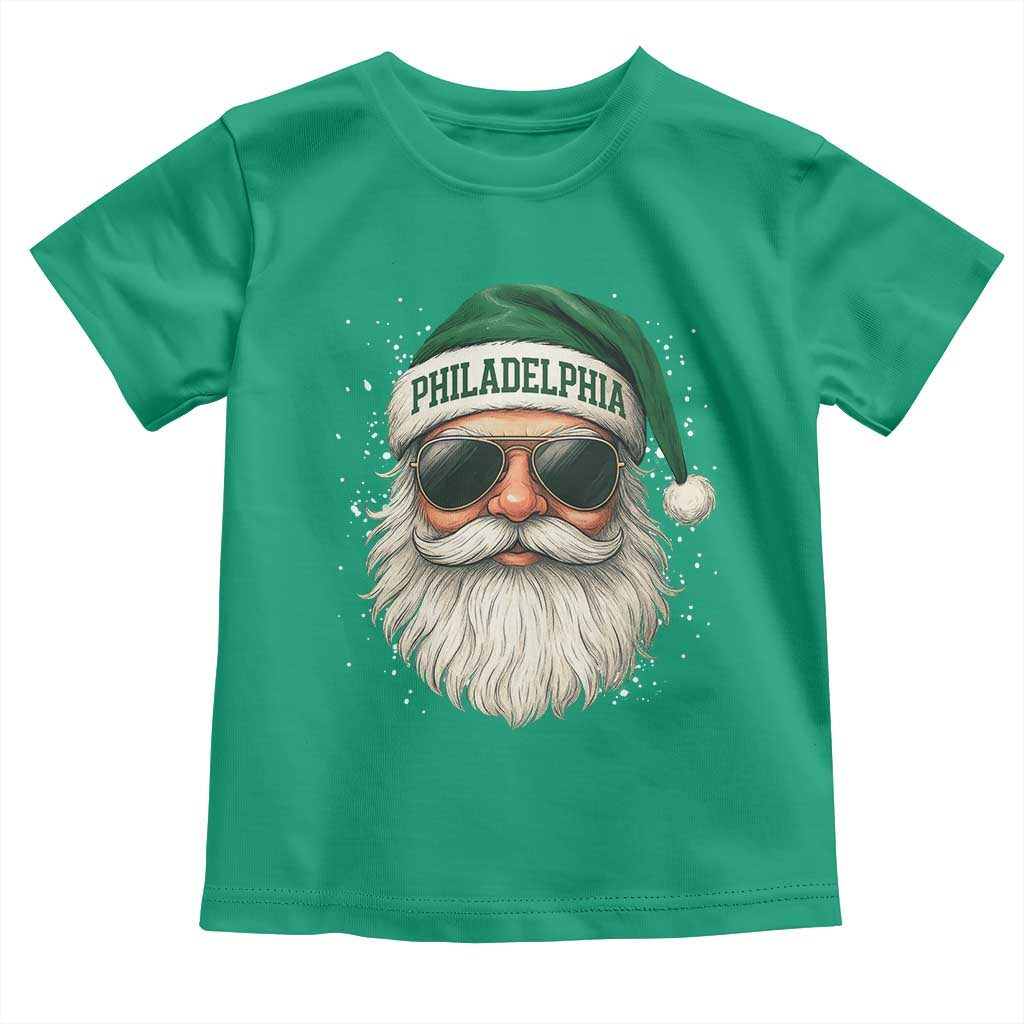 Christmas Philadelphia Fan Toddler T Shirt Funny Retro Santa Philly Lovers - Wonder Print Shop
