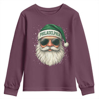Christmas Philadelphia Fan Youth Sweatshirt Funny Retro Santa Philly Lovers - Wonder Print Shop