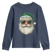 Christmas Philadelphia Fan Youth Sweatshirt Funny Retro Santa Philly Lovers - Wonder Print Shop