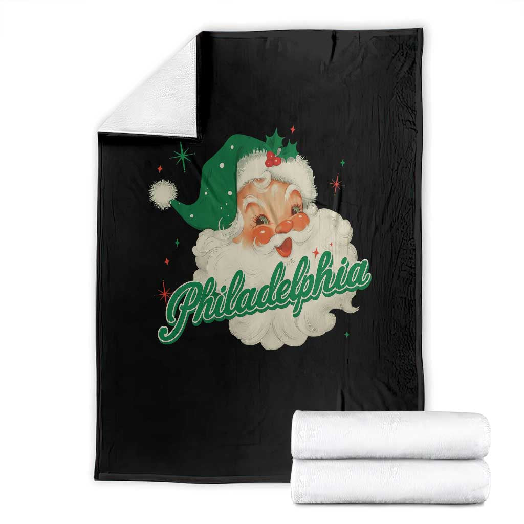 Christmas Philadelphia Football Throw Blanket Vintage Santa Philly Lovers - Wonder Print Shop