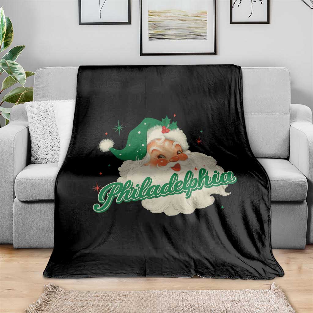 Christmas Philadelphia Football Throw Blanket Vintage Santa Philly Lovers - Wonder Print Shop