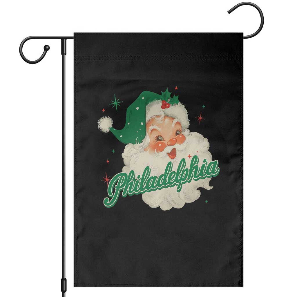 Christmas Philadelphia Football Garden Flag Vintage Santa Philly Lovers - Wonder Print Shop