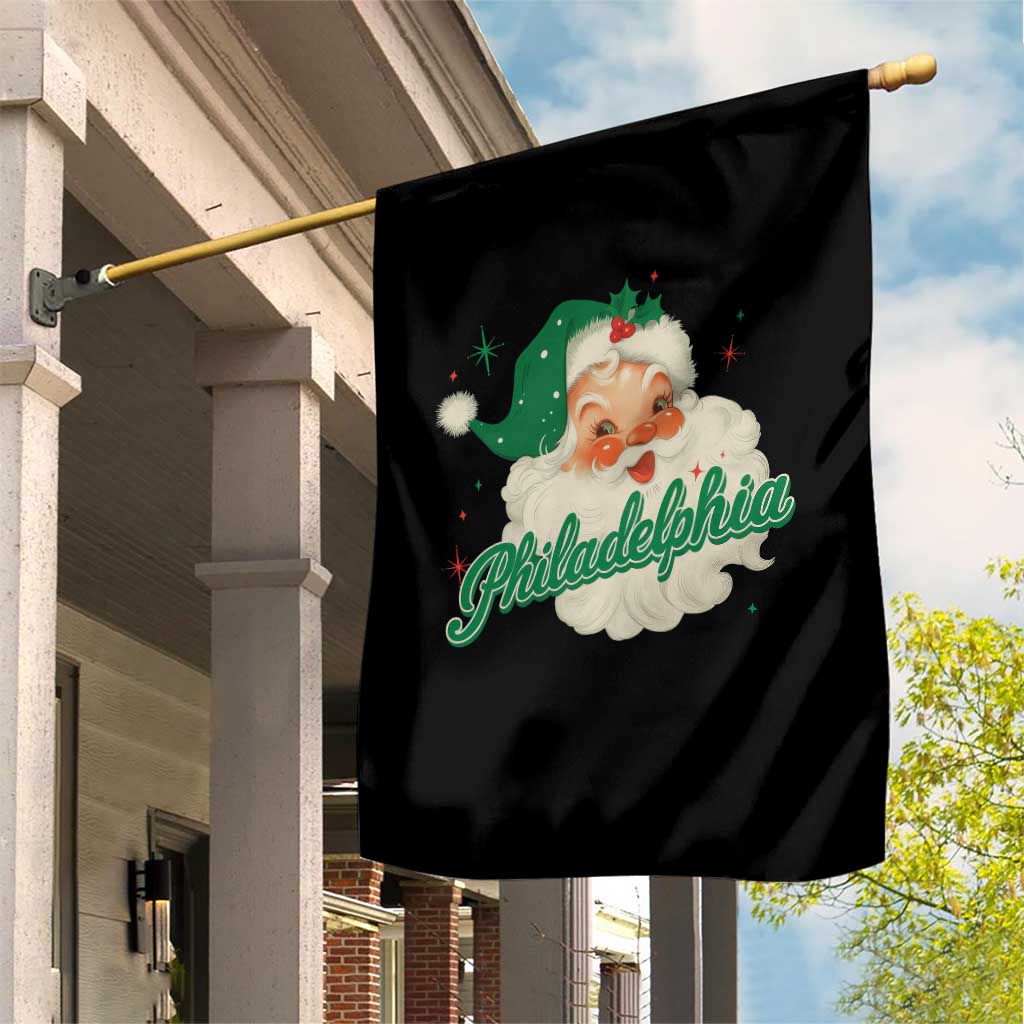 Christmas Philadelphia Football Garden Flag Vintage Santa Philly Lovers - Wonder Print Shop