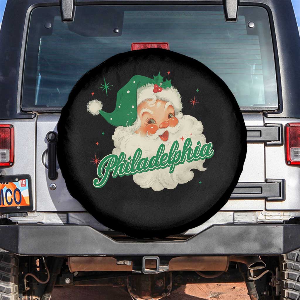 Christmas Philadelphia Football Spare Tire Cover Vintage Santa Philly Lovers - Wonder Print Shop