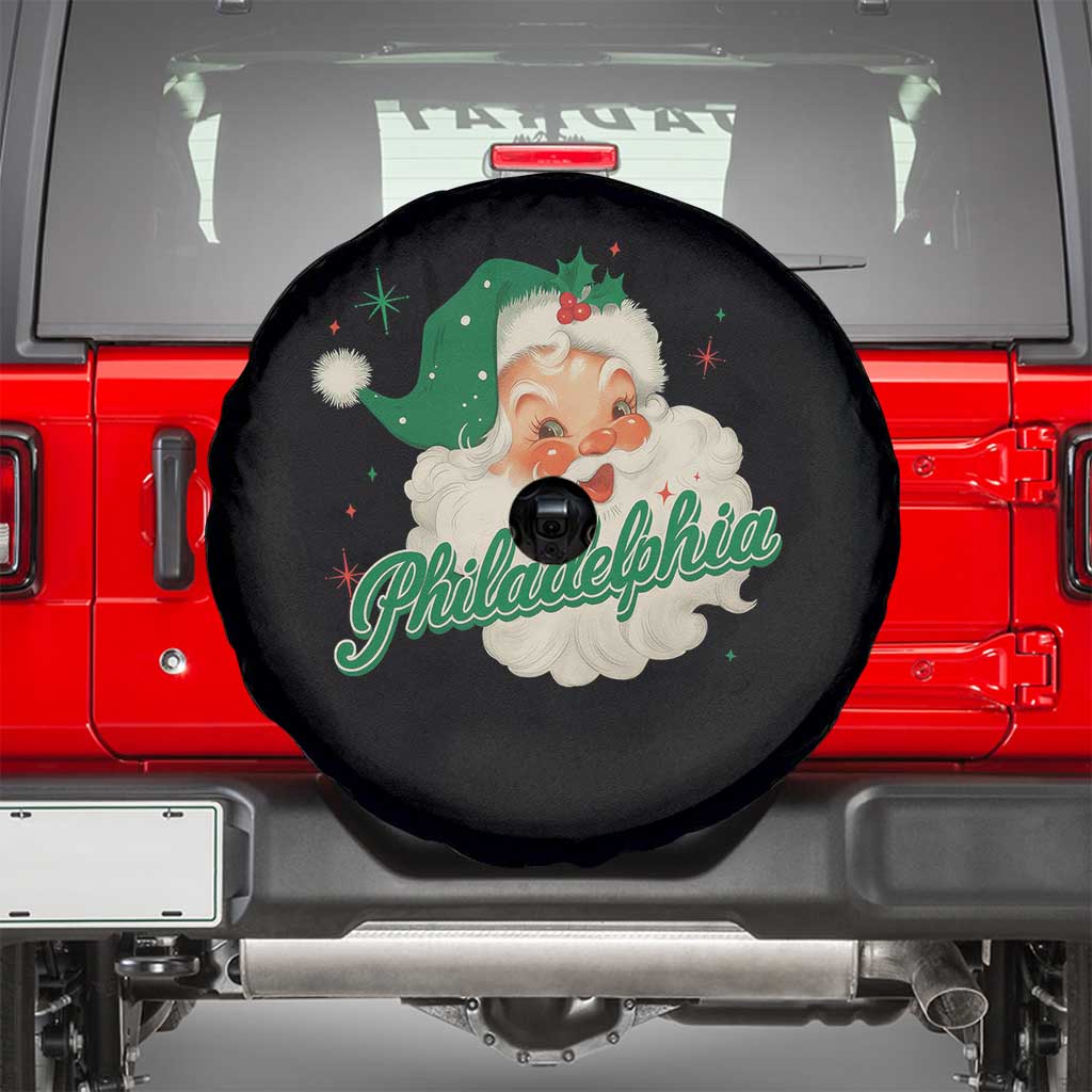 Christmas Philadelphia Football Spare Tire Cover Vintage Santa Philly Lovers - Wonder Print Shop
