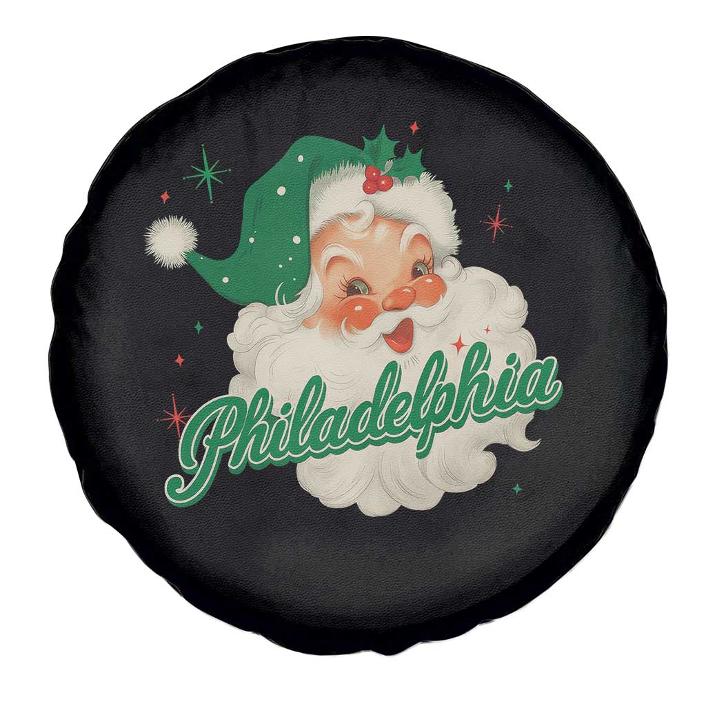 Christmas Philadelphia Football Spare Tire Cover Vintage Santa Philly Lovers - Wonder Print Shop