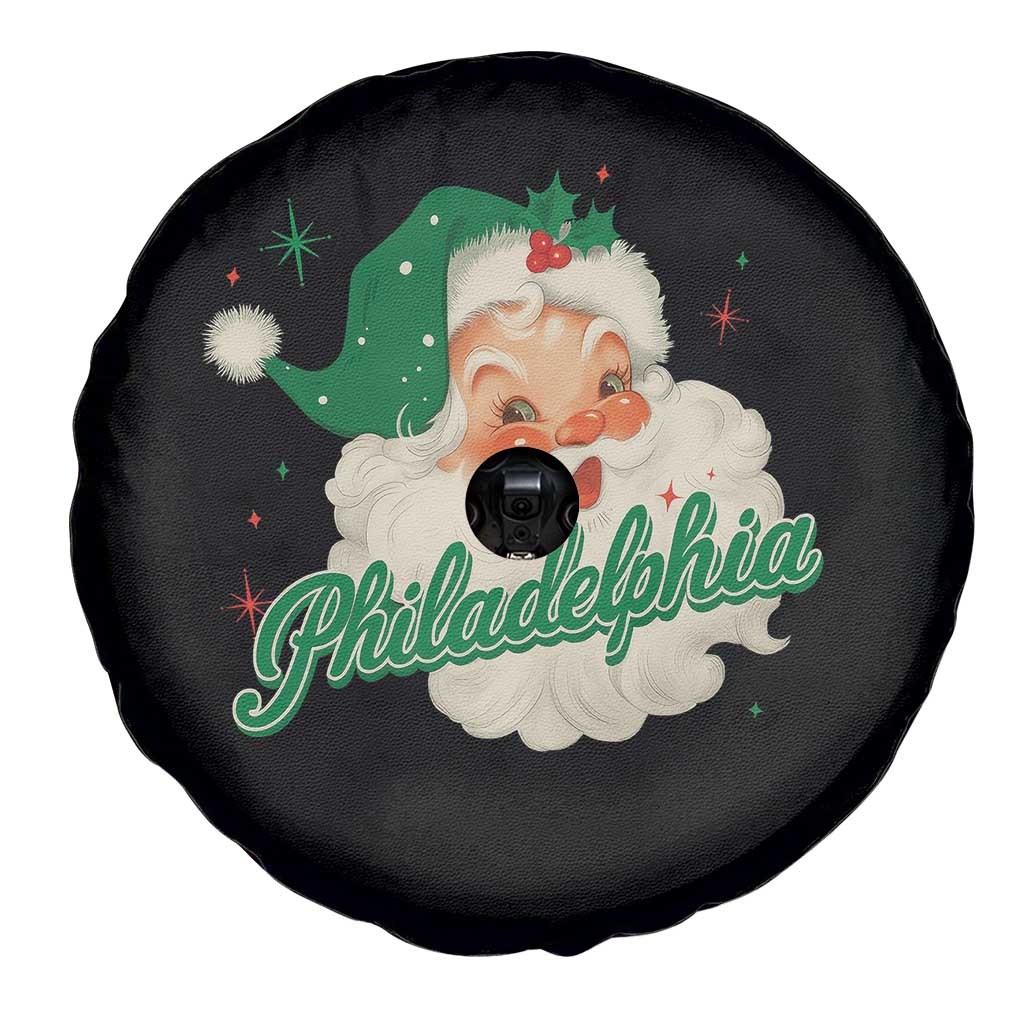 Christmas Philadelphia Football Spare Tire Cover Vintage Santa Philly Lovers - Wonder Print Shop