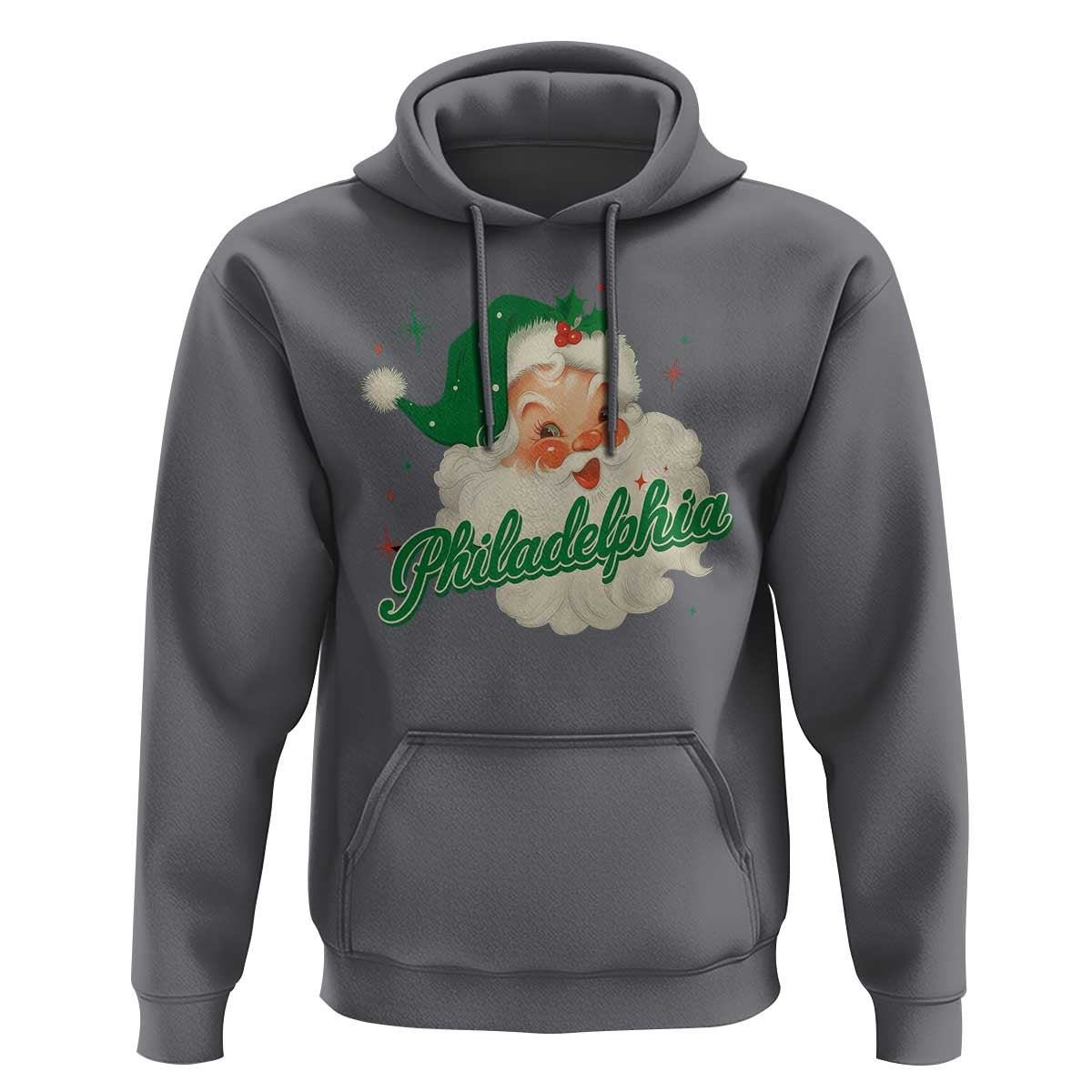 Christmas Philadelphia Football Hoodie Vintage Santa Philly Lovers - Wonder Print Shop