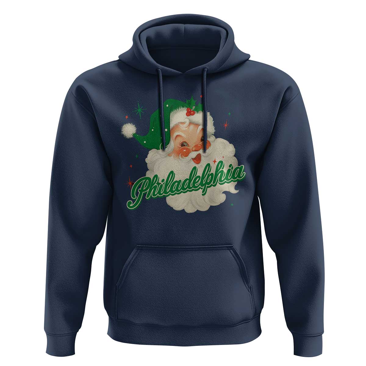 Christmas Philadelphia Football Hoodie Vintage Santa Philly Lovers - Wonder Print Shop