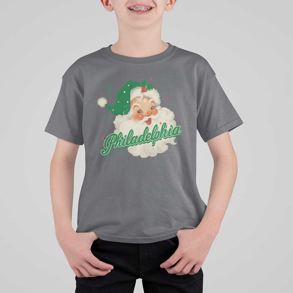 Christmas Philadelphia Football T Shirt For Kid Vintage Santa Philly Lovers - Wonder Print Shop