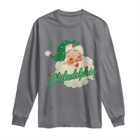 Christmas Philadelphia Football Long Sleeve Shirt Vintage Santa Philly Lovers - Wonder Print Shop