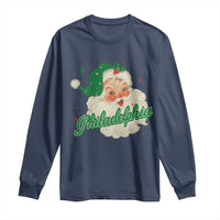 Christmas Philadelphia Football Long Sleeve Shirt Vintage Santa Philly Lovers - Wonder Print Shop