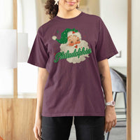 Christmas Philadelphia Football T Shirt For Women Vintage Santa Philly Lovers - Wonder Print Shop