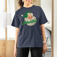 Christmas Philadelphia Football T Shirt For Women Vintage Santa Philly Lovers - Wonder Print Shop
