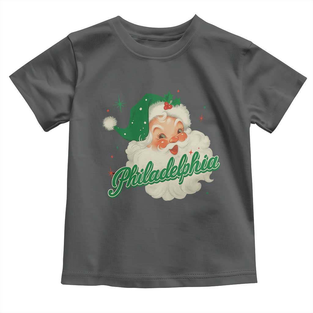 Christmas Philadelphia Football Toddler T Shirt Vintage Santa Philly Lovers - Wonder Print Shop
