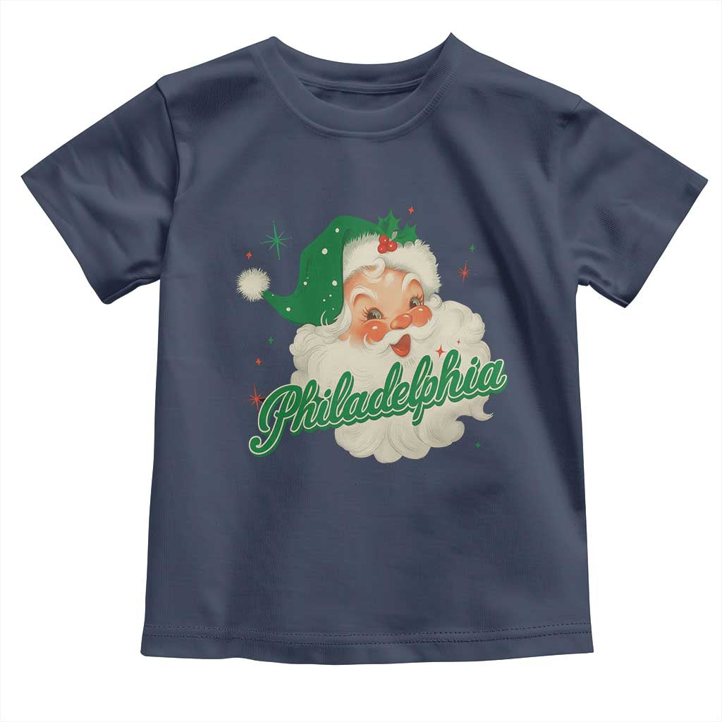 Christmas Philadelphia Football Toddler T Shirt Vintage Santa Philly Lovers - Wonder Print Shop