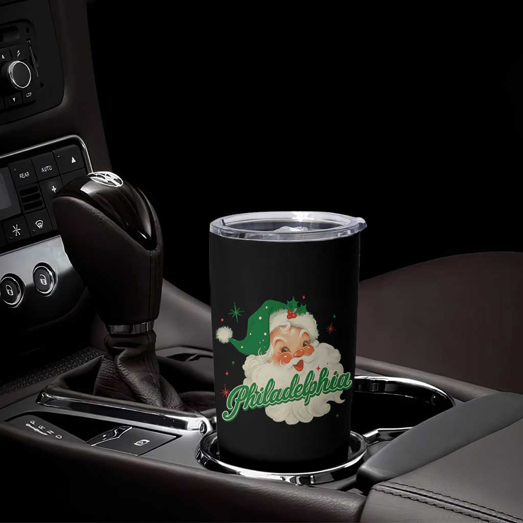 Christmas Philadelphia Football Tumbler Cup Vintage Santa Philly Lovers - Wonder Print Shop