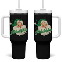Christmas Philadelphia Football Tumbler With Handle Vintage Santa Philly Lovers - Wonder Print Shop