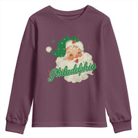 Christmas Philadelphia Football Youth Sweatshirt Vintage Santa Philly Lovers - Wonder Print Shop