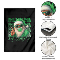 Philadelphia Football Christmas Garden Flag Santa Retro Philly Fan - Wonder Print Shop